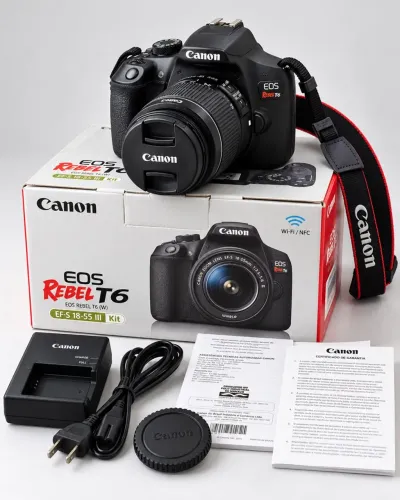 Canon EOS Rebel T6 + Lente 18-55mm + Bateria Original + 32GB