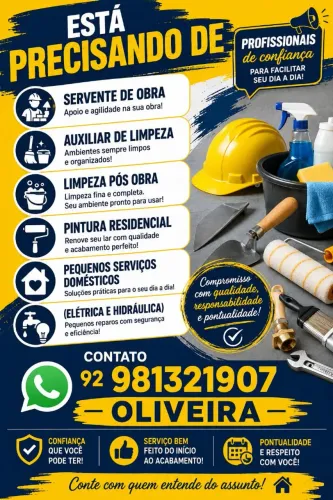 Fazemos serviço doméstico e empresa