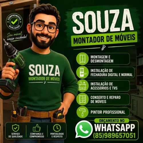Montador de móveis conserto e montagem e com ele