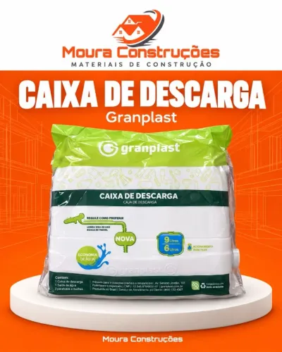 Caixa de Descarga Granplast Regulável 6L e 9L
