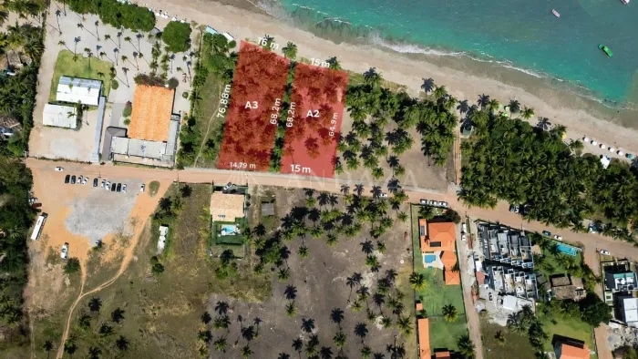 Terrenos beira-mar à venda na orla da Praia do Patacho - Rota Ecológica dos Milagres