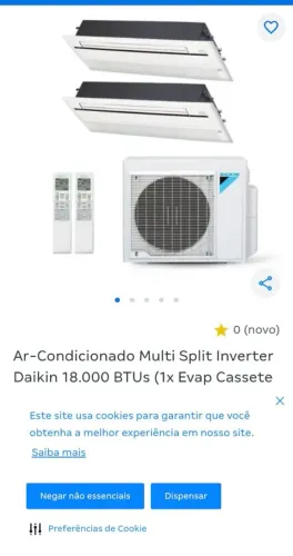 Ar condicionado Split Inverter Daikin 18.000BTUs