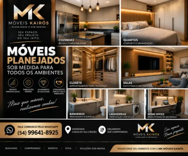 Móveis Planejados Sob Medida | MK Móveis Kairós