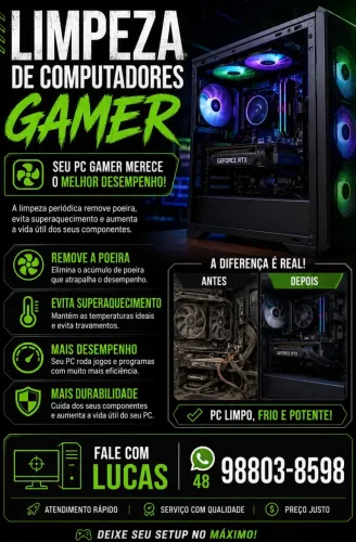 Limpeza de computador gamer