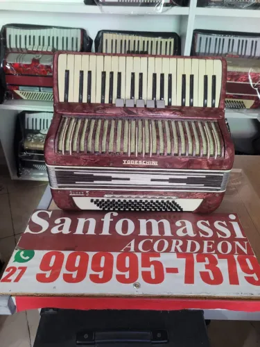 Acordeon Todeschini Vermelha 80 Baixos