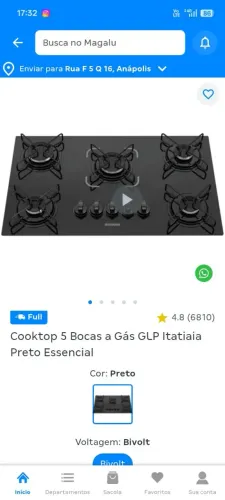 Fogão Cooktop itatiaia