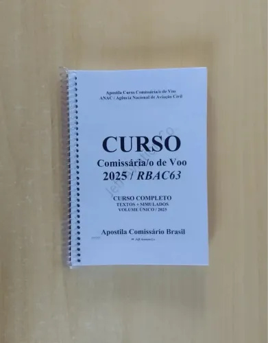 Apostila Curso de Comissários de Voo // Completa 2025