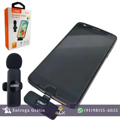 Microfone de Lapela S/fio Tipo c Le-931 Lelong *ENTREGA GRÁTIS*