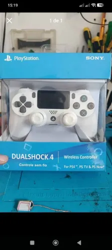 Controle de ps4 primeira linha na caixa