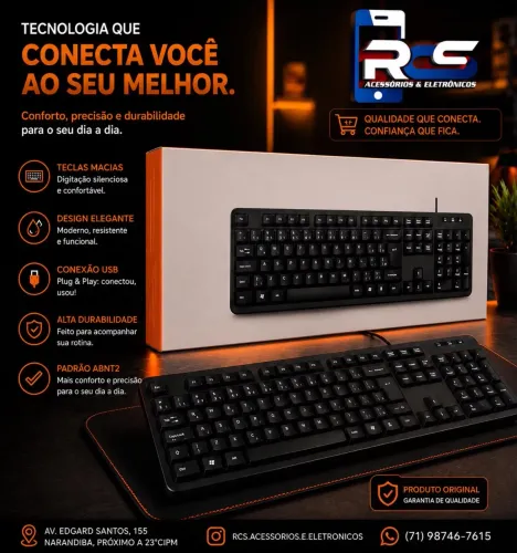 Teclado básico com fio