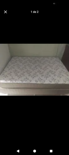 Vendo cama de casal (base+colchões de mola ensacadas) 