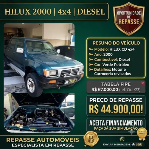 Toyota Hilux CD SR5 4X4 2.8 Diesel 2000