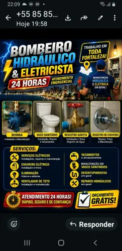 BOMBEIRO HIDRÁULICO S O S 24HORAS
