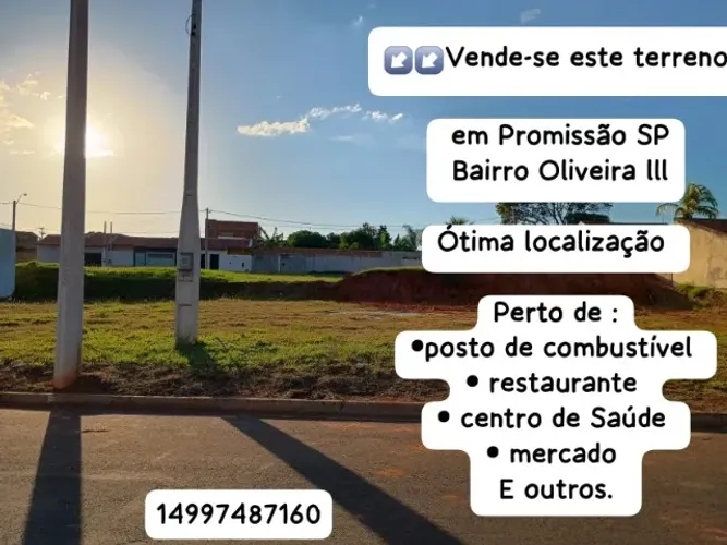 Terreno na cidade de Promissão SP