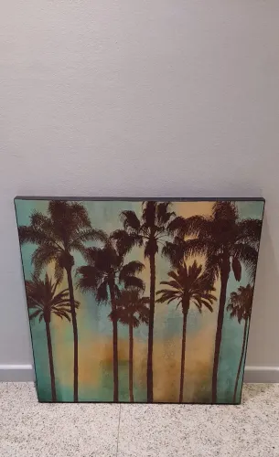 Quadro decorativo palmeiras sunset