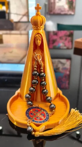 Nossa senhora Aparecida porta terço 