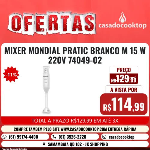 Mixer mondial pratic branco m-15-w 220v 74049-02