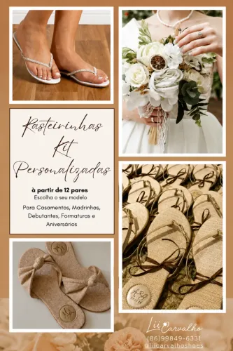 Rasteirinhas Kit 12 Pares Personalizada Casamento Madrinha Debutante Formatura Aniversario