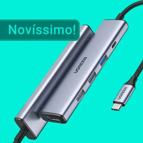 Hub 5 Em 1 Ugreen 1 USB-C - 3 USB + Hdmi 4k + Tipo-C 100w