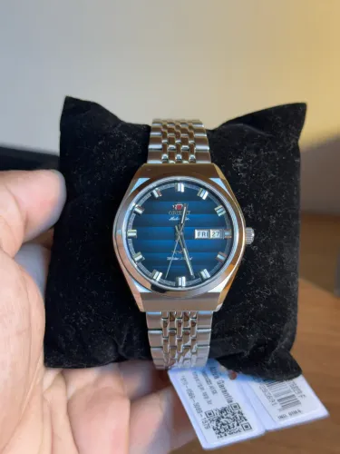 Relógio Orient 3 Estrelas Heritage Automatico Azul YN6SS014 D1SX