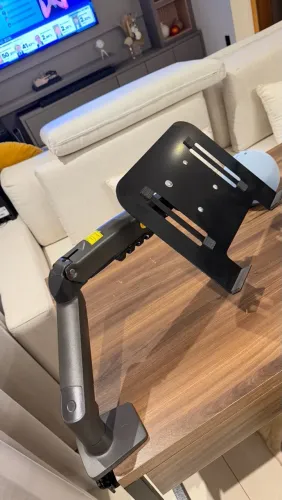 Suporte de mesa Articulado a Gás com bandeja para notebook