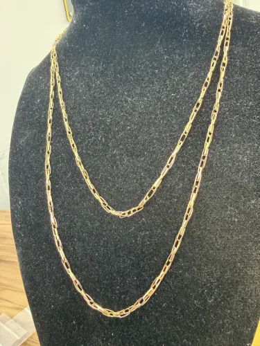 Cordão de ouro 18k meia corda