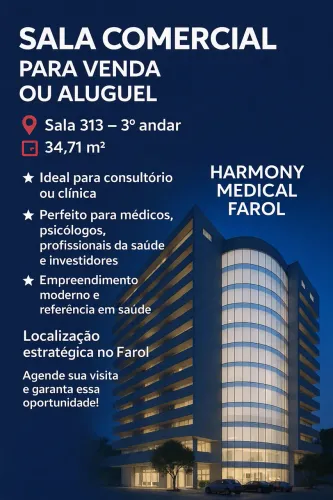Vendo ou Alugo Sala no Harmony Medical Farol