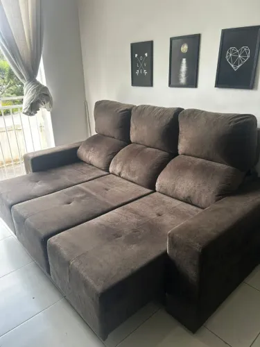Sofá retrátil e reclinável entrego