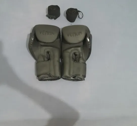 Luva de boxe/muay thay +ataduras 