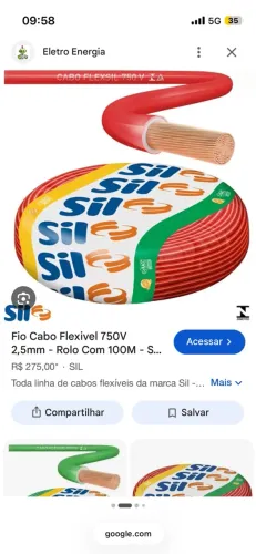 Vendo fio 2.5 da sim