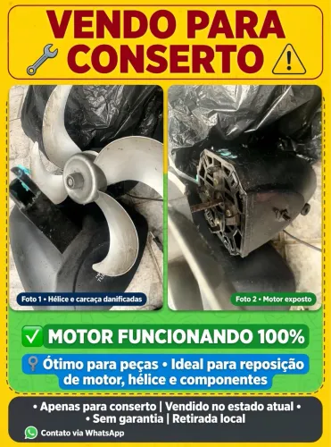 Vendo ventilador para conserto