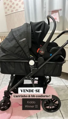Carrinho de BB - Moisés com BB conforto semi novo kiddo Winner II