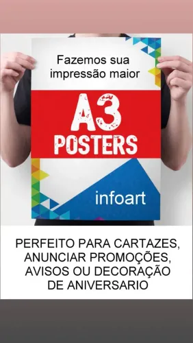 Impressão A3 tamanho maior 42x30