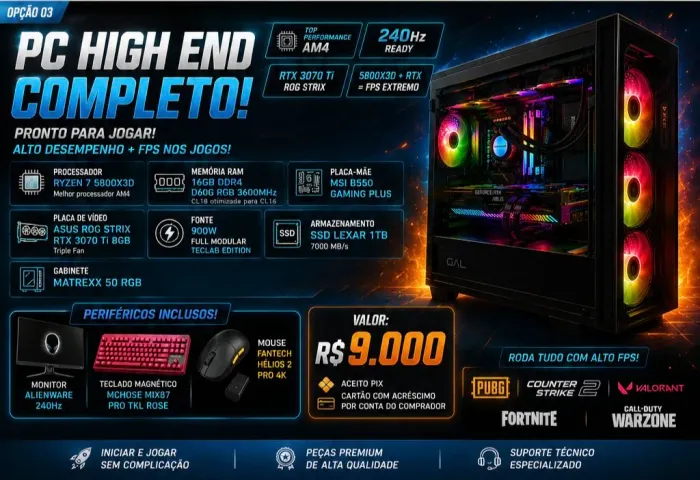 PC High End - Para Jogos ou Trabalho