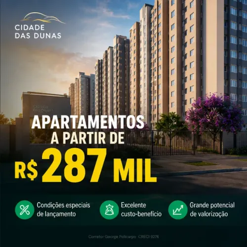 APARTAMENTOS 2/4 OPÇÃO DE VARANDA NA CIDADE DA ESPERANÇA