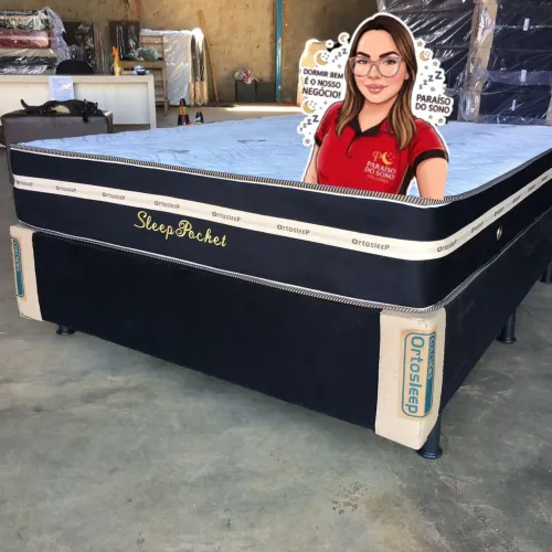 Cama casal base com colchão 