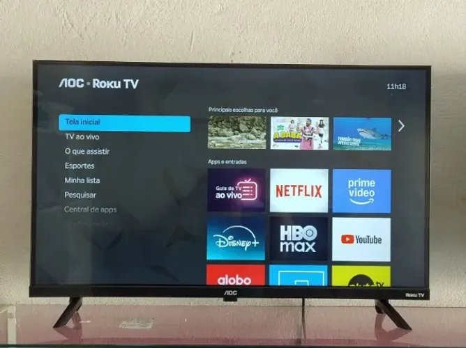 TV BOA BARATA E COM GARANTIA- SMART TV 32 ROKU AOC NO REDE SHOPE MOSSORO