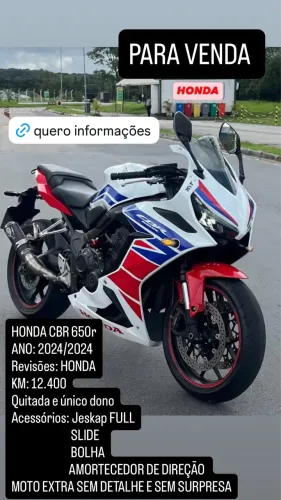 Honda CBR650r 2024 12mil km