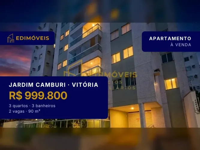Apartamento 3 quartos em Jardim Camburi, conforto e qualidade de vida à beira-mar