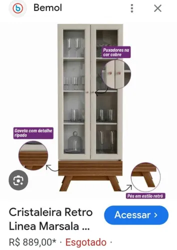 Armário de cozinha/ Cristalera