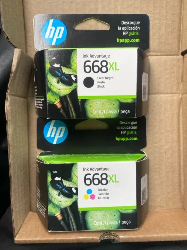 2 Cartuchos Tinta HP 668xl 1 Preto e 1 Colorido LACRADOS