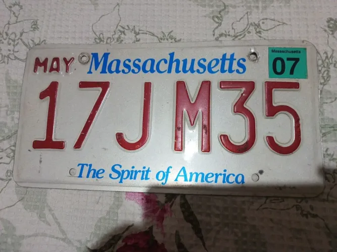 Placa Original Massachusetts EUA 2007 - Colecionador/Decoração