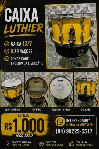 Caixa Luthier 13/7 ,8 afinações .