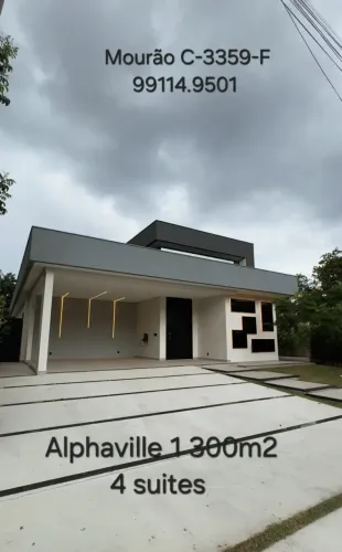 Imponente Casa térrea no Alphaville 1, 4 suites, área gourmet, piscina. Climatizada. Alto