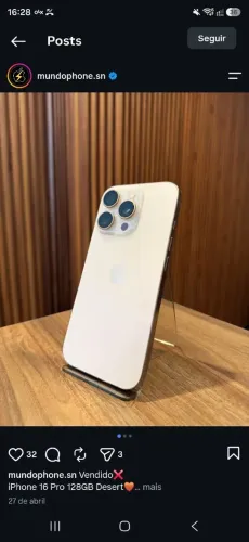 iPhone 16 Pro Max 256 GB ( SEMI-NOVO )