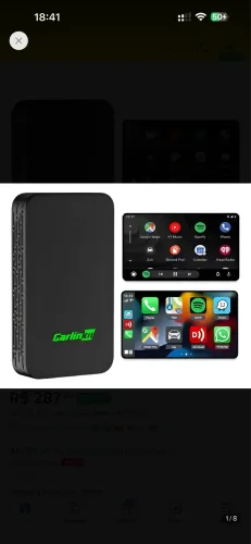 Adaptador Carlinkit 5.0 CarPlay Sem Fio Para Apple Android Auto USB