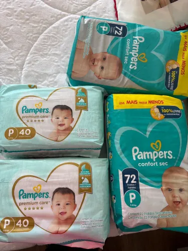 Fralda Pampers Premium Care e confort Sec 