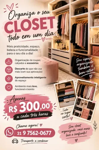 Organização do seu Closet