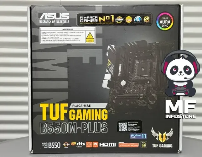 Kit Placa Mãe B550M-PLUS Asus TUF + Processador Ryzen 7 5700x - NOVOS