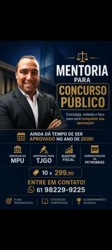 Acompanhamento para concurso público.